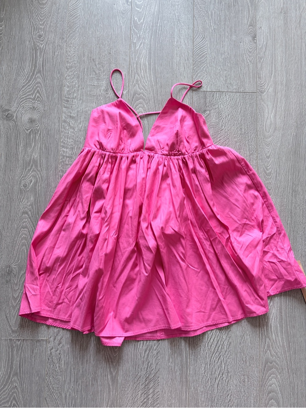 Reformation Amara Pink Cotton Dress